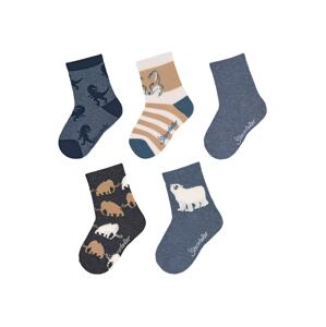 STERNTALER Ponožky  námornícka modrá / modrosivá / svetlohnedá / biela