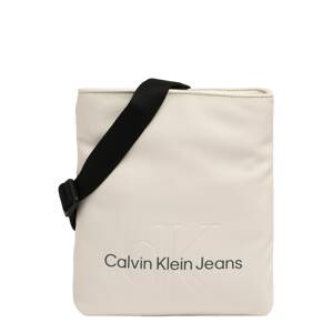 Calvin Klein Jeans Taška cez rameno  prírodná biela / čierna