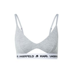 Karl Lagerfeld Podprsenka 'Peephole'  sivá / biela / čierna