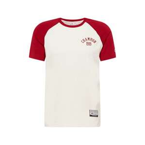 Champion Authentic Athletic Apparel Tričko  béžová melírovaná / červená