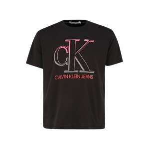 Calvin Klein Jeans Plus Tričko  čierna / červená / striebornosivá / ružová