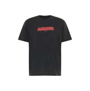AllSaints Tričko 'Aurocide'  čierna / červená / biela
