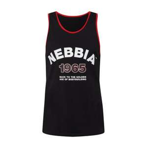 NEBBIA Funkčné tričko  čierna / biela / červená