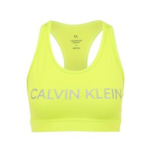Calvin Klein Performance Športová podprsenka  neónovo žltá / striebornosivá