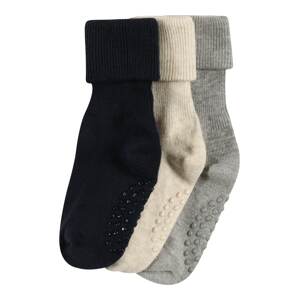 NAME IT Ponožky 'Neel'  krémová / sivá melírovaná / čierna