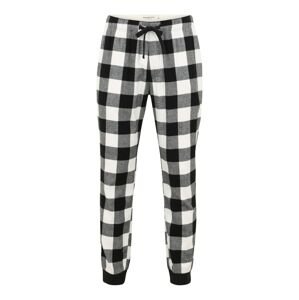 Abercrombie & Fitch Pyžamové nohavice  čierna / biela / sivá melírovaná