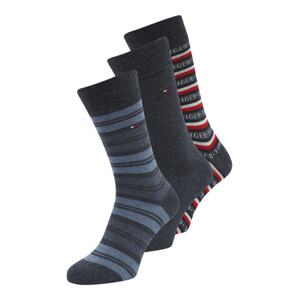 Tommy Hilfiger Underwear Ponožky  modrá melírovaná / svetlomodrá / červená / biela