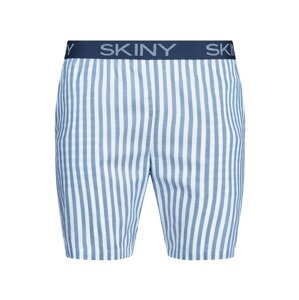 Skiny Pyžamové nohavice  modrá / biela
