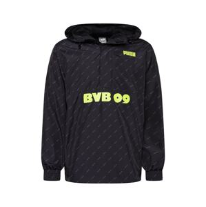 PUMA Športová bunda 'BVB'  čierna / sivá / žltá
