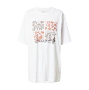 Reebok Sport Funkčné tričko  biela / tmavošedá / koralová