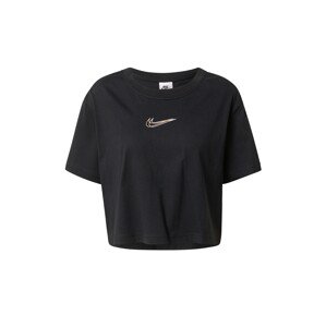 Nike Sportswear Tričko  čierna / biela / pastelovo oranžová