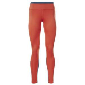 Reebok Sport Športové nohavice  modrá / oranžovo červená