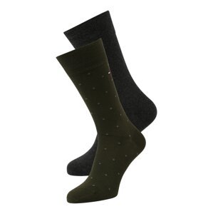 Tommy Hilfiger Underwear Ponožky  olivová / tmavosivá / biela / svetlosivá / ohnivo červená