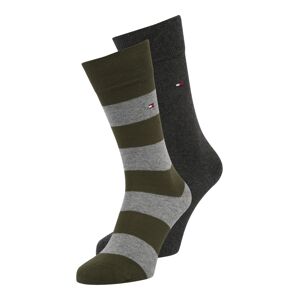 Tommy Hilfiger Underwear Ponožky  olivová / sivá / antracitová / biela / červená