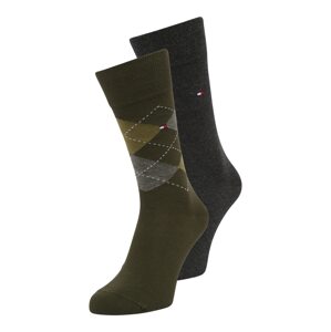 Tommy Hilfiger Underwear Ponožky  olivová / tmavosivá / biela / ohnivo červená / svetlozelená