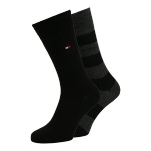 Tommy Hilfiger Underwear Ponožky  čierna / antracitová / biela / červená