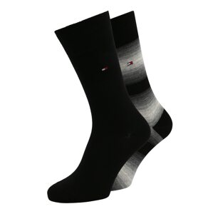 Tommy Hilfiger Underwear Ponožky  čierna / sivá / krémová