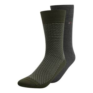 Tommy Hilfiger Underwear Ponožky  olivová / tmavosivá / biela / ohnivo červená / svetlosivá