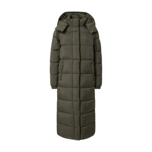 Superdry Zimný kabát 'Touchline'  kaki / čierna / biela