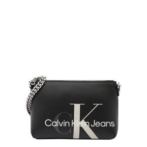 Calvin Klein Jeans Taška cez rameno  čierna / krémová / biela / sivá