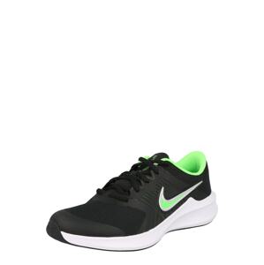 NIKE Športová obuv 'Downshifter'  čierna / neónovo zelená / biela