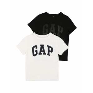 GAP Shirt  biela / čierna / čadičová