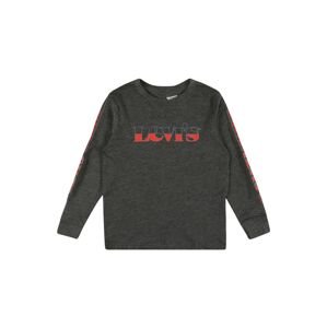 LEVI'S Tričko  čierna melírovaná / svetločervená / sivá
