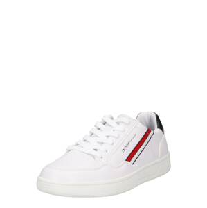 TOM TAILOR Sneaker  biela / čierna / ohnivo červená / námornícka modrá