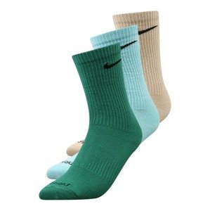 NIKE Športové ponožky 'Everyday Plus'  svetlomodrá / svetlohnedá / zelená / čierna