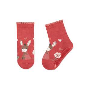 STERNTALER Ponožky 'Emmily'  svetločervená / červená / biela / svetlohnedá