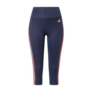 ADIDAS SPORTSWEAR Športové nohavice 'Designed To Move High-Rise 3-Stripes 3/4'  námornícka modrá / ružová