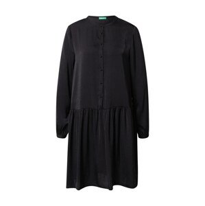 UNITED COLORS OF BENETTON Košeľové šaty  čierna