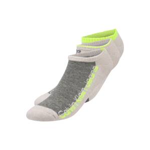 Calvin Klein Ponožky  béžová / sivá melírovaná / neónovo zelená