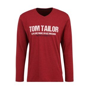 TOM TAILOR Tričko  červená / námornícka modrá / biela