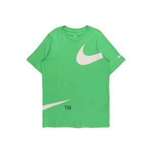 Nike Sportswear Tričko  svetlosivá / limetová