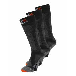X-SOCKS Športové ponožky 'CARVE'  čierna / biela / oranžovo červená / sivá melírovaná