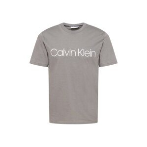 Calvin Klein Tričko  sivá / biela