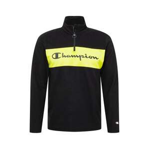 Champion Authentic Athletic Apparel Športový sveter  čierna / neónovo žltá / biela / červená