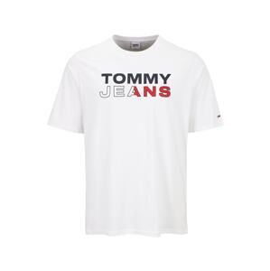 Tommy Jeans Plus Tričko  biela / červená / tmavomodrá
