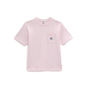 VANS Tričko 'Patch Pocket'  pastelovo ružová / biela / čierna
