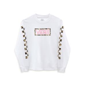 VANS T-Shirt 'Leopard Box'  biela / ružová / svetlohnedá / čierna