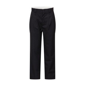 Carhartt WIP Plisované nohavice 'Mesner'  čierna / biela / oranžová