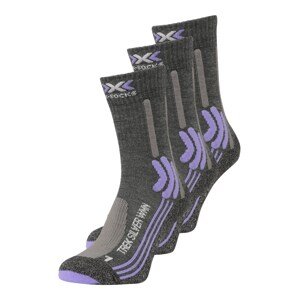 X-SOCKS Športové ponožky  tmavosivá / fialová / biela