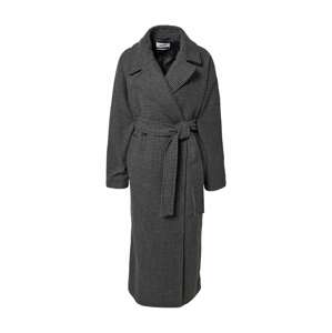 WEEKDAY Prechodný kabát 'Kia'  sivá melírovaná / čierna