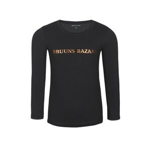 Bruuns Bazaar Kids Tričko 'Marie Louise'  čierna / zlatá