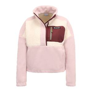 COLUMBIA Športový sveter  ružová / bordová / biela ako vlna