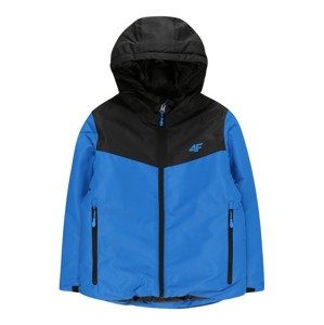 4F Outdoorová bunda  čierna / kráľovská modrá