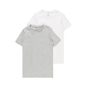 OVS Tričko  sivá melírovaná / biela