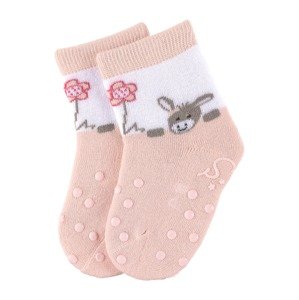 STERNTALER Ponožky 'Emmi'  sivá / ružová / pitaya / biela
