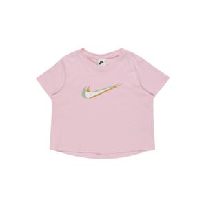 Nike Sportswear Tričko  ružová / biela / sivá / zlatá